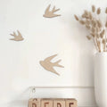 3D Holz-Wandsticker Deko Schwalben