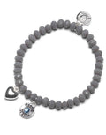 Armband, Herz Grau