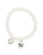 Armband, Herz Weiss