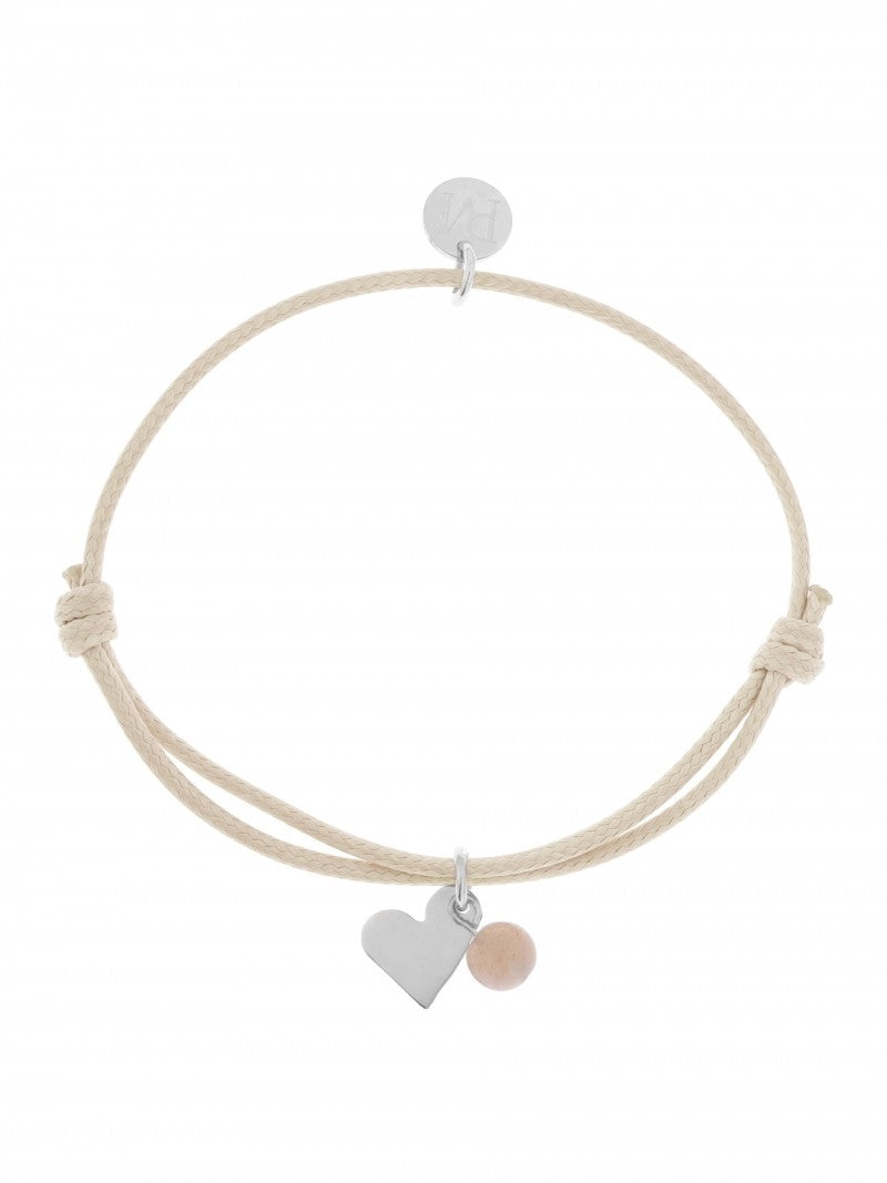 Armband Mea, Creme/ Mondstein