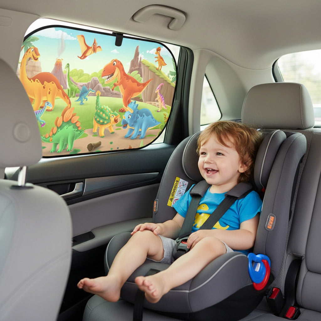 Auto Sonnenblenden (2 Stück) Dinosaurier