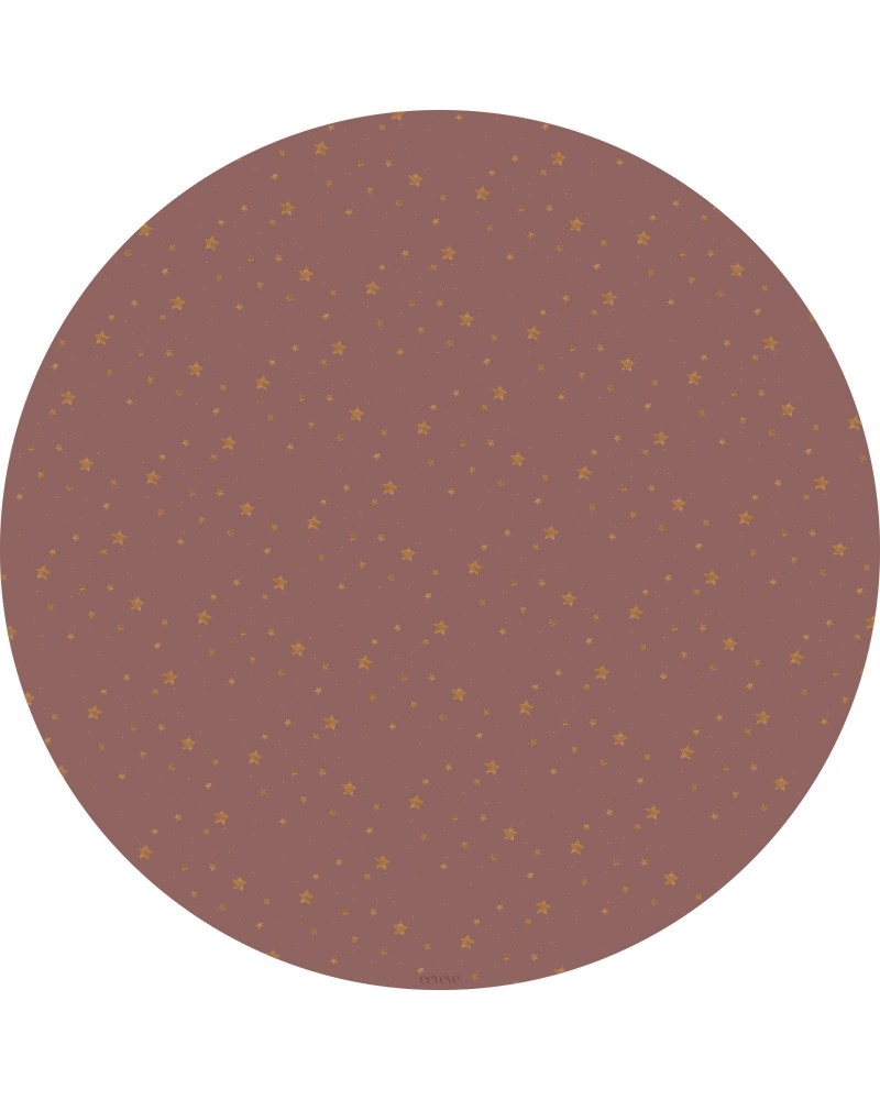 Bodenmatte Schutzmatte, rund 110cm, Stars Kupfer Rose