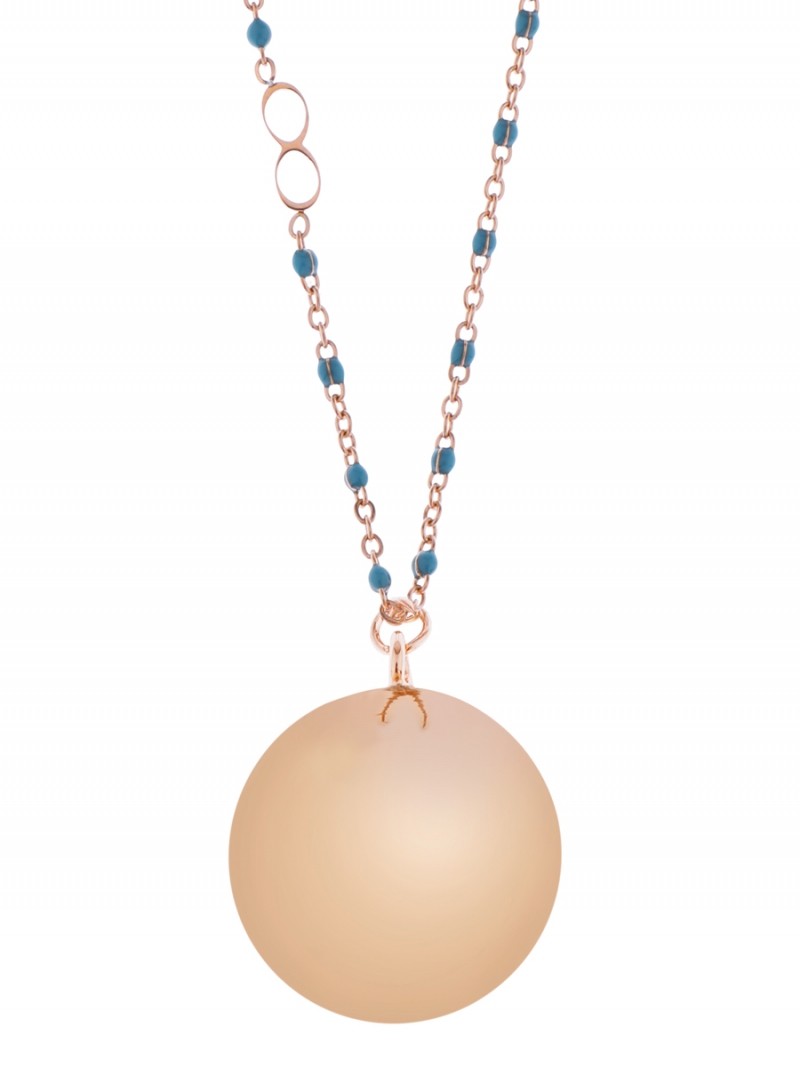 Bola-Kugel Fine Collection Schwangerschaftskette, Rosé-Blau