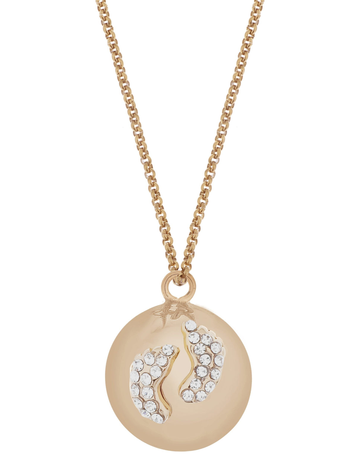 Bola-Kugel / Schwangerschaftskette Eva, Füsschen Rose Gold