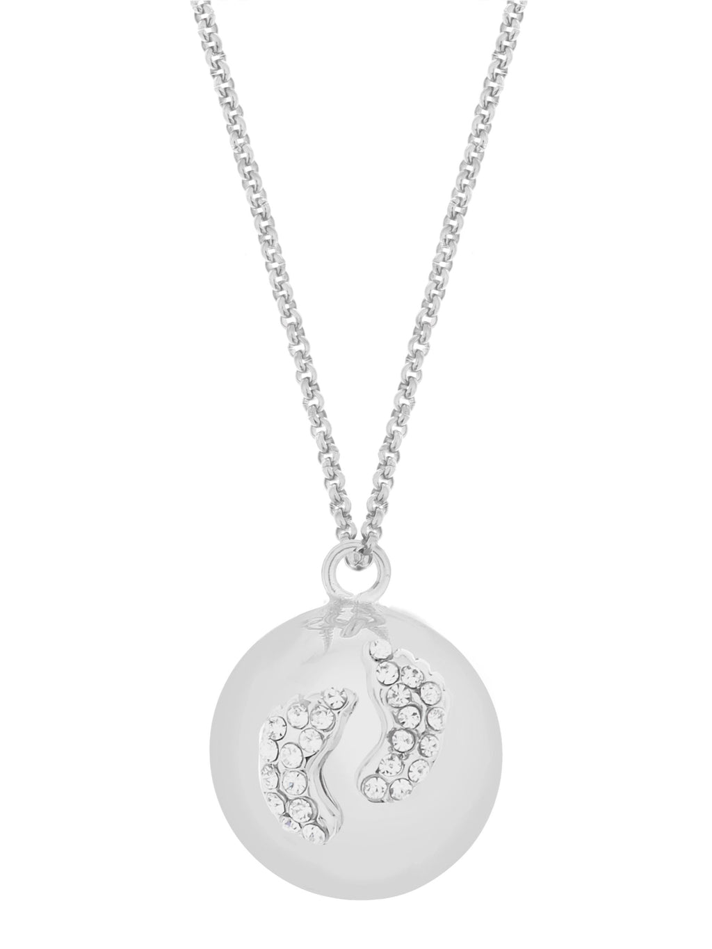 Bola-Kugel / Schwangerschaftskette Eva, Füsschen Silber