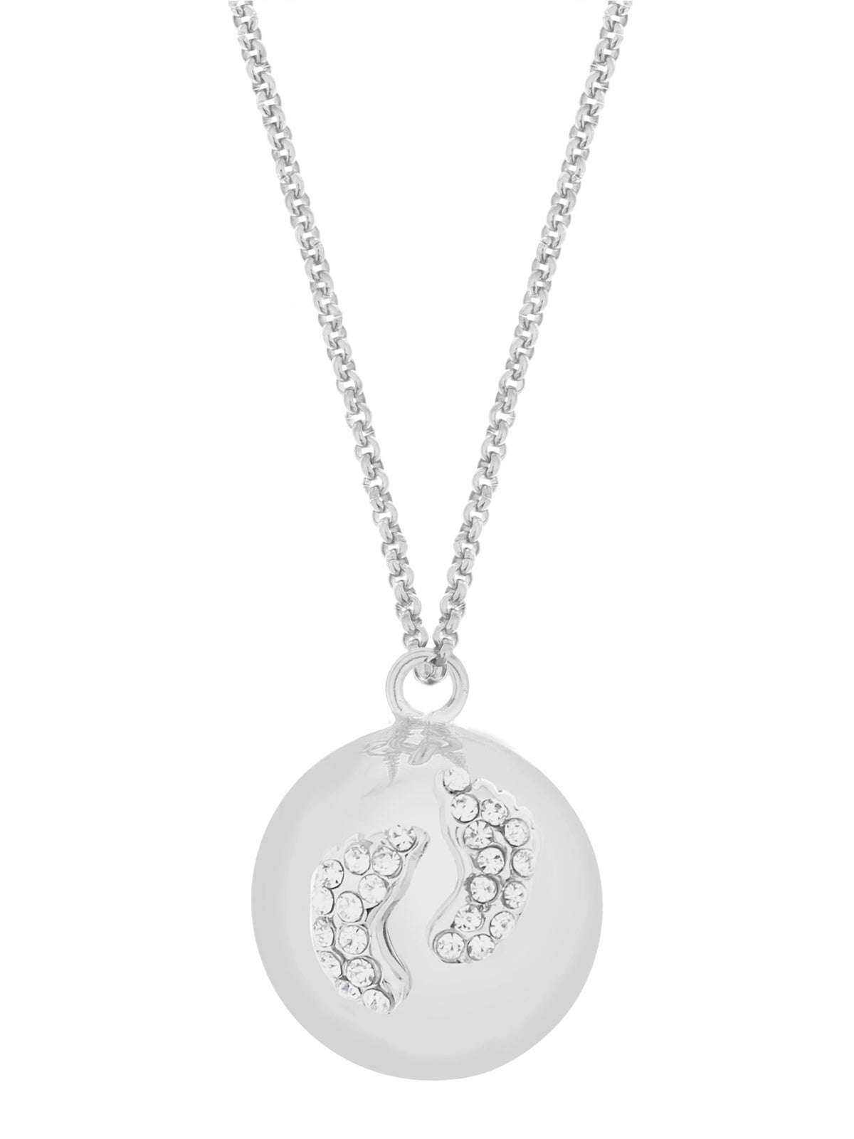 Bola-Kugel / Schwangerschaftskette Eva, Füsschen Silber