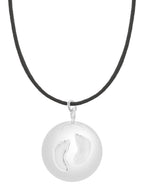 Bola-Kugel / Schwangerschaftskette Sofie, Baby Füsschen/ Silber
