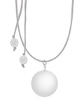 Bola-Kugel / Schwangerschaftskette Sofie, Silber/ Grau