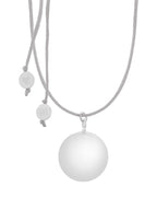 Bola-Kugel / Schwangerschaftskette Sofie, Silber/ Grau