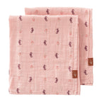 Einschlag- und Mulltuch (2er Pack), Seahorse