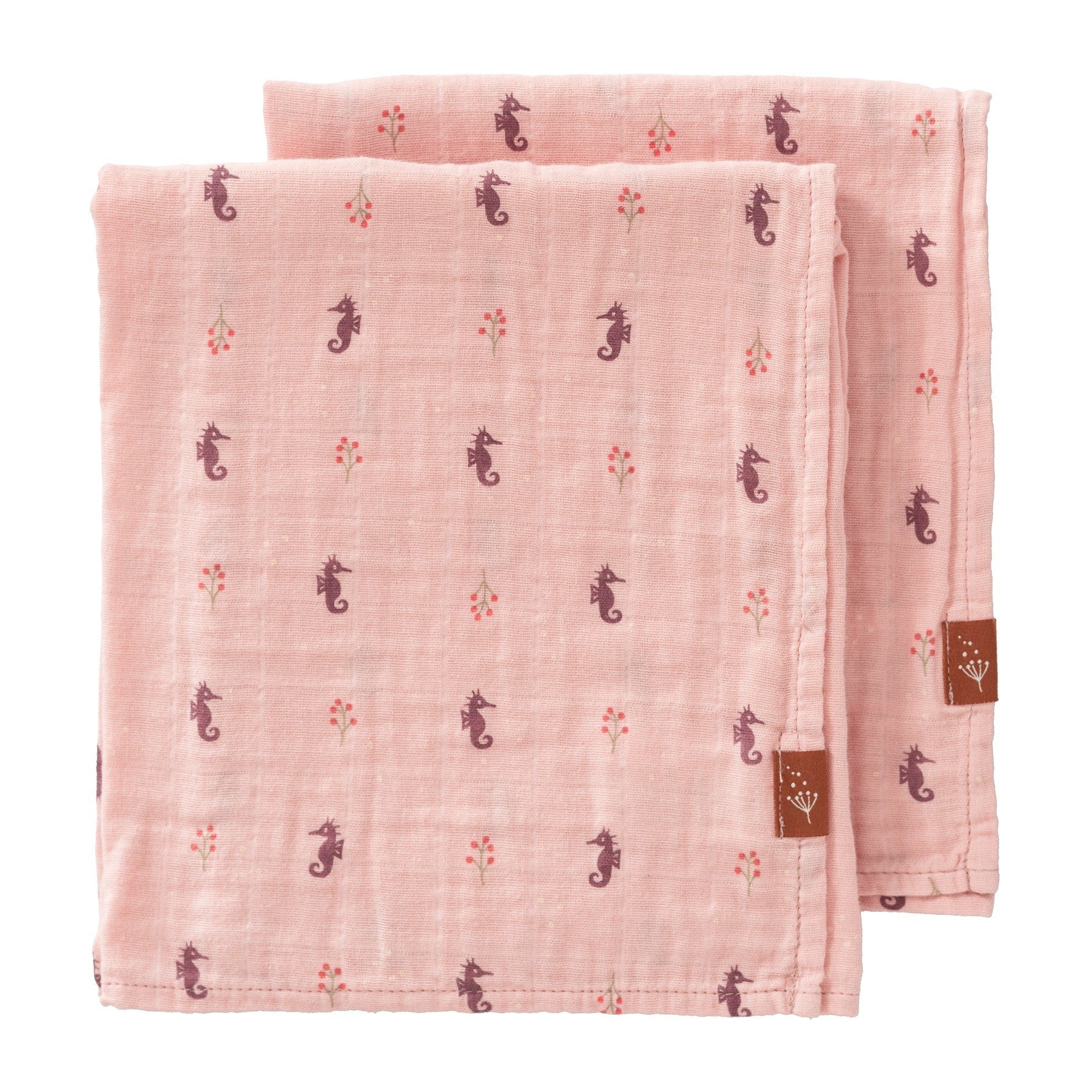 Einschlag- und Mulltuch (2er Pack), Seahorse