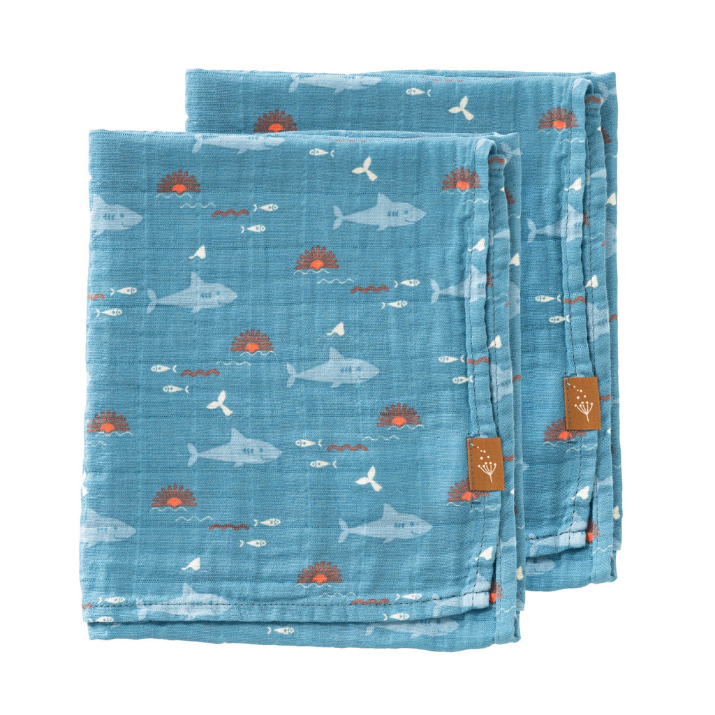 Einschlag- und Mulltuch (2er Pack), Shark