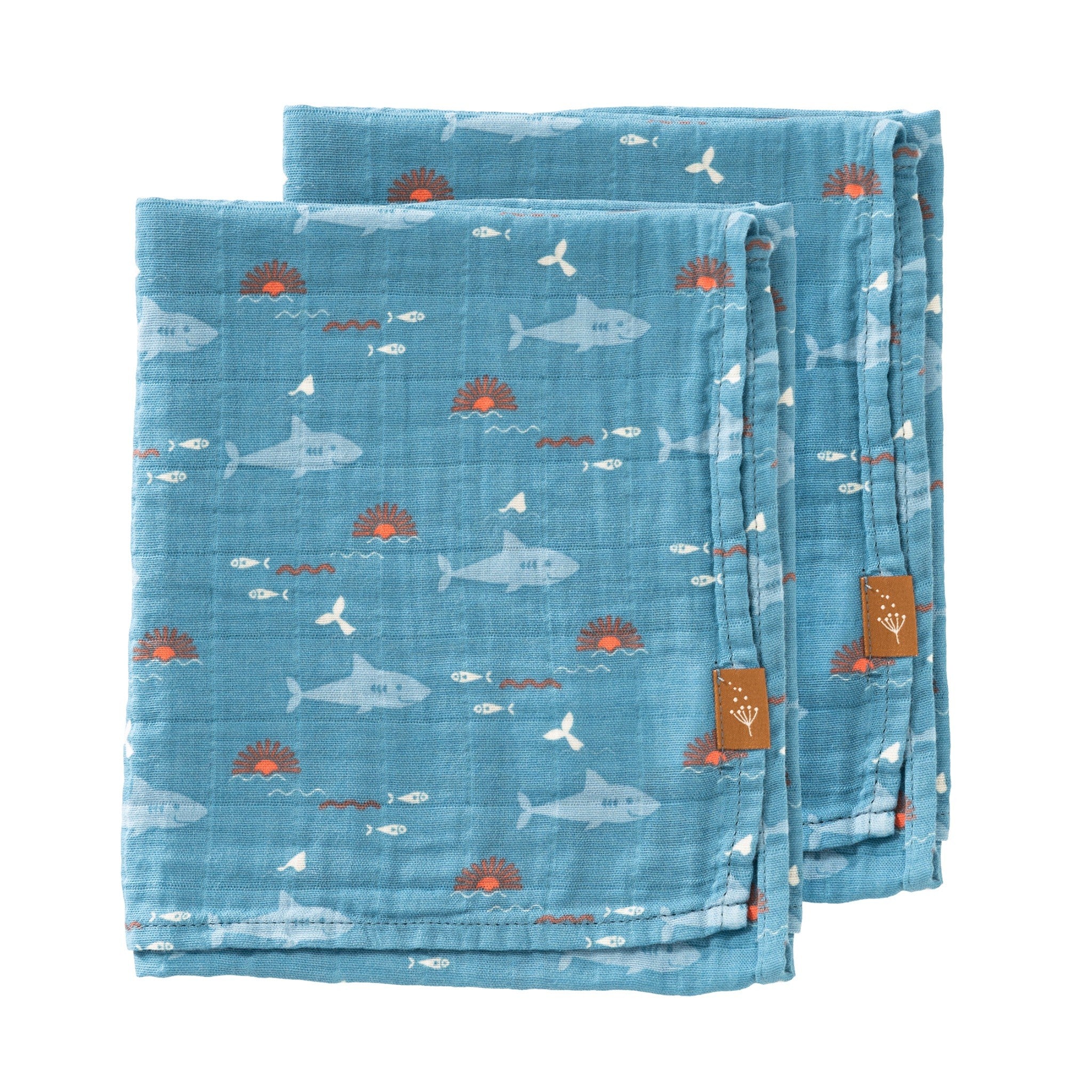 Einschlag- und Mulltuch (2er Pack), Shark
