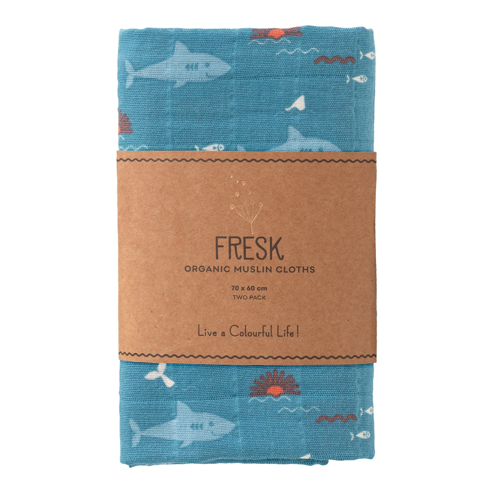Einschlag- und Mulltuch (2er Pack), Shark