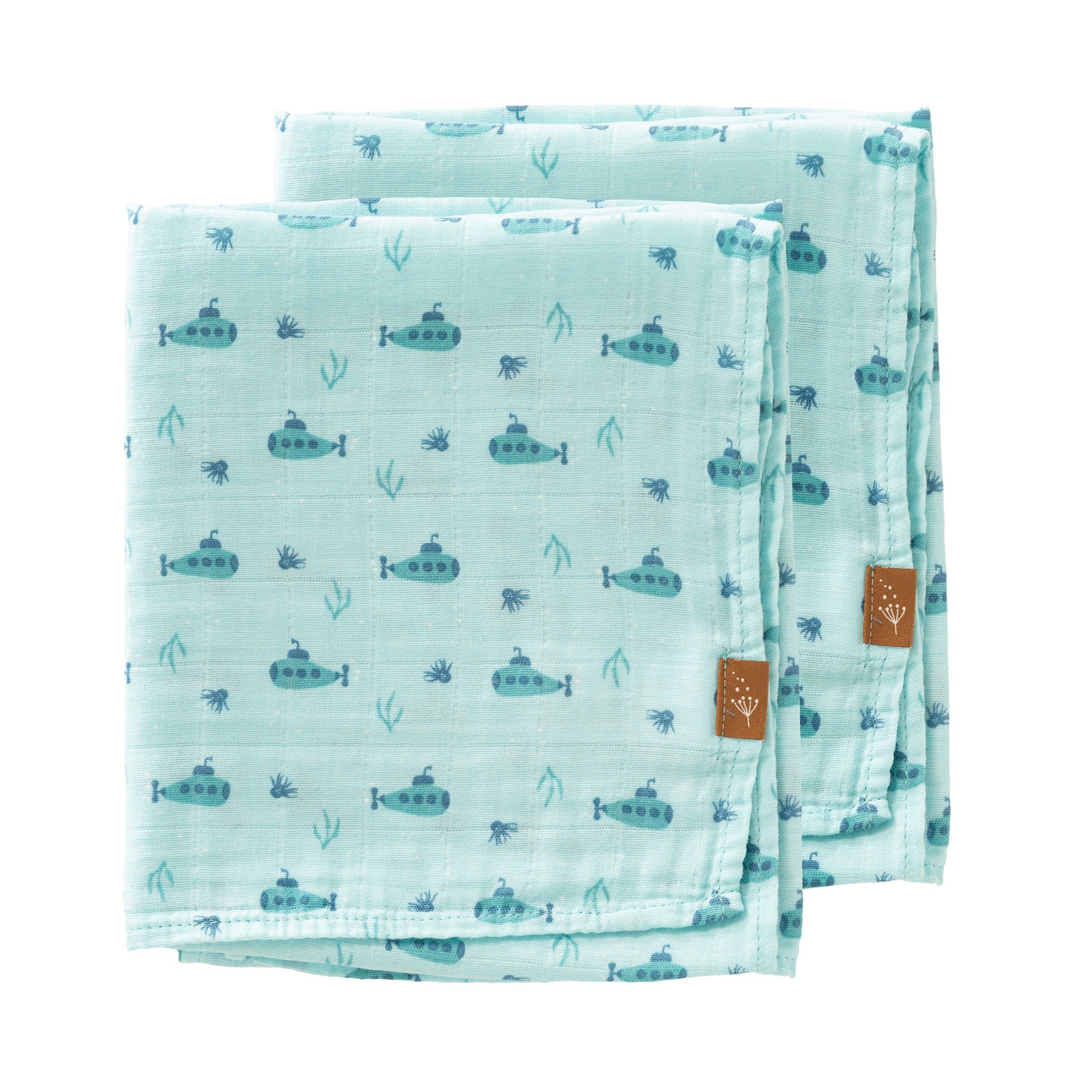 Einschlag- und Mulltuch (2er Pack), Submarine