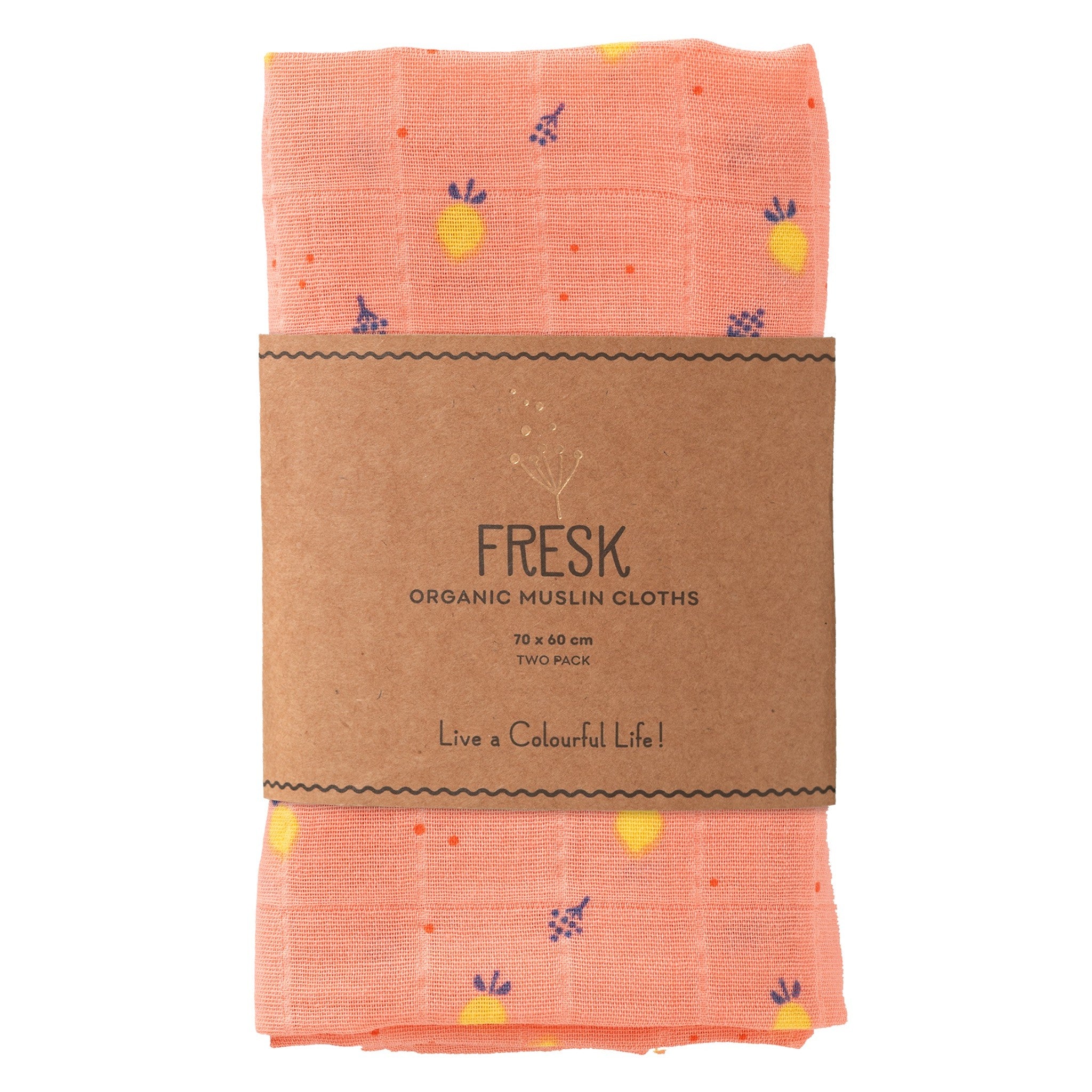 Einschlag- und Mulltuch (2er Pack), Summer Fruits