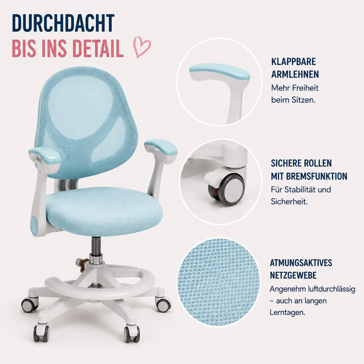 Ergonomischer Kinder-Bürostuhl