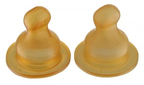 Hevea Trinksauger für Babyflasche, 2er Pack, 3+ Monaten