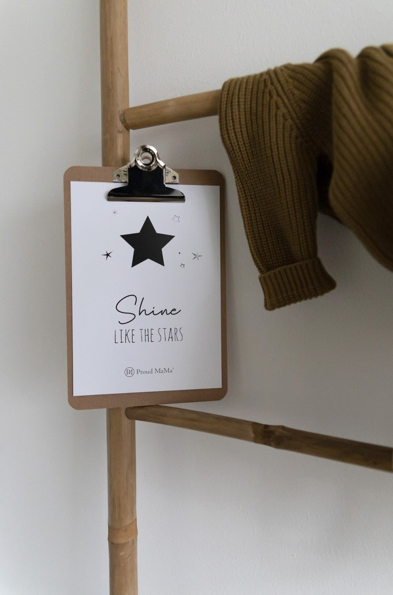 Karte mit Klemmbrett, Shine Like The Stars