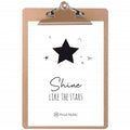 Karte mit Klemmbrett, Shine Like The Stars