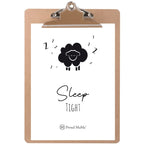 Karte mit Klemmbrett, Sleep Tight
