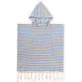 Kinder-Poncho gestreift mit Zotteln