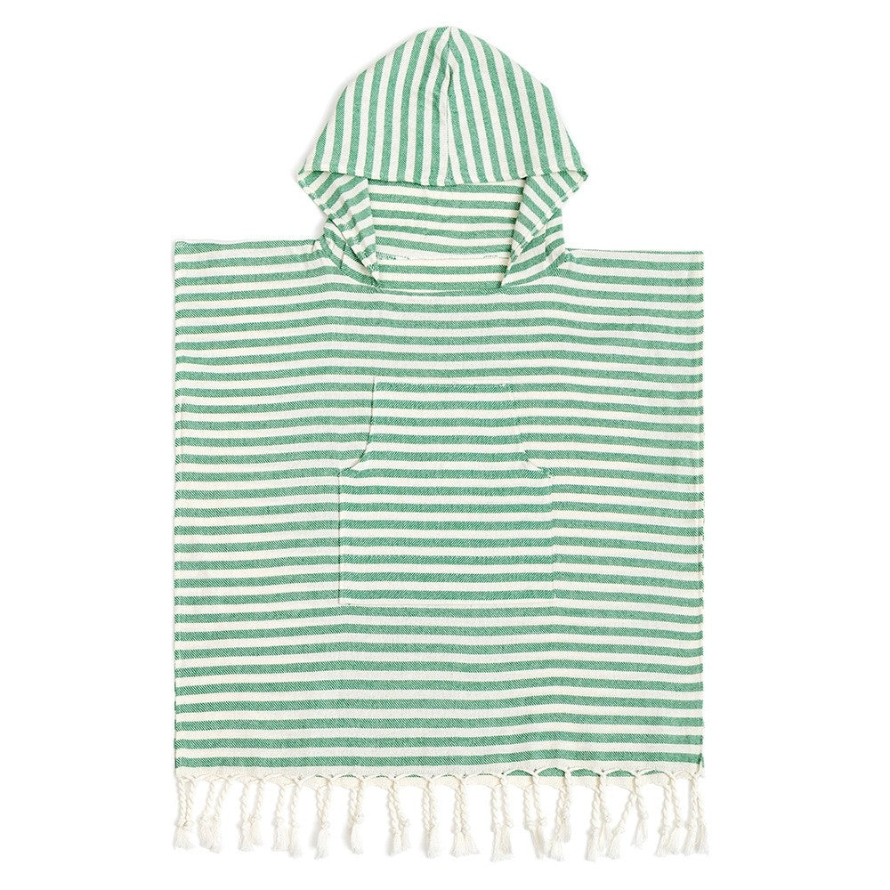 Kinder-Poncho gestreift mit Zotteln