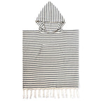 Kinder-Poncho gestreift mit Zotteln
