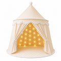 Kinder Spielzelt mit Matte und LED-Sternenkette