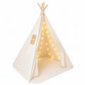 Kinder Spielzelt mit Matte und LED-Sternenkette