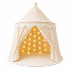 Kinder Spielzelt mit Matte und LED-Sternenkette