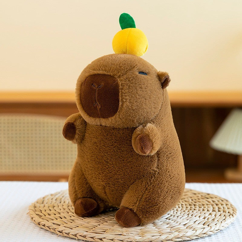Kuscheltier Plüschtier Kapibara Zitrone