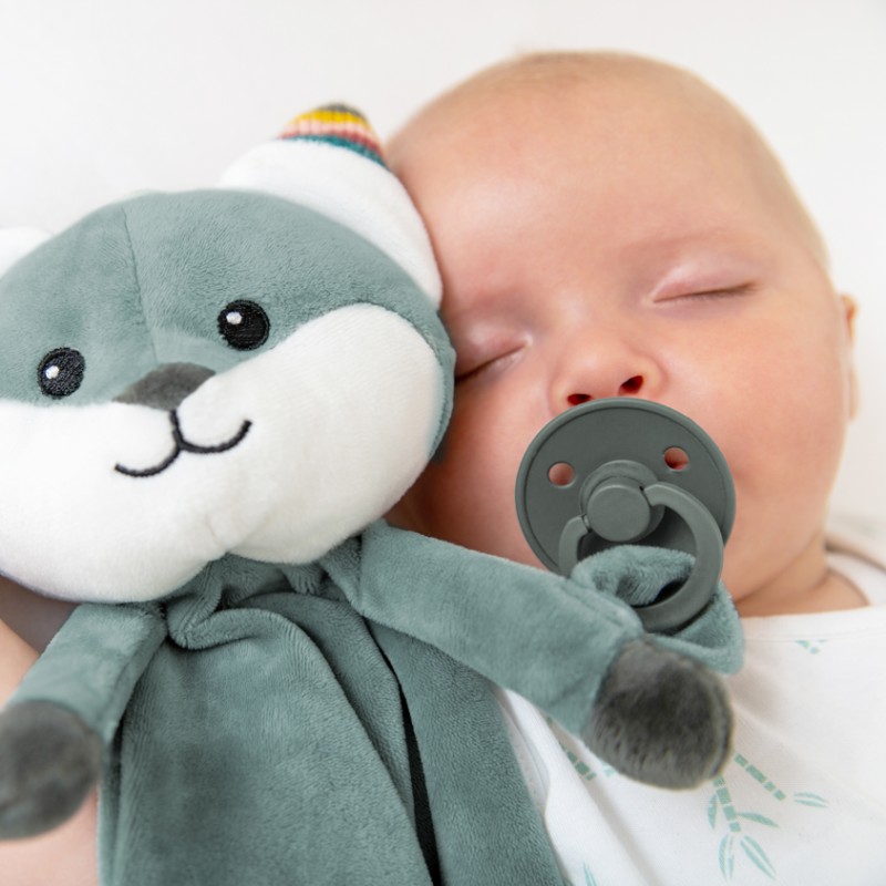 Kuscheltuch mit Sound-Modul, Waschbär Robin