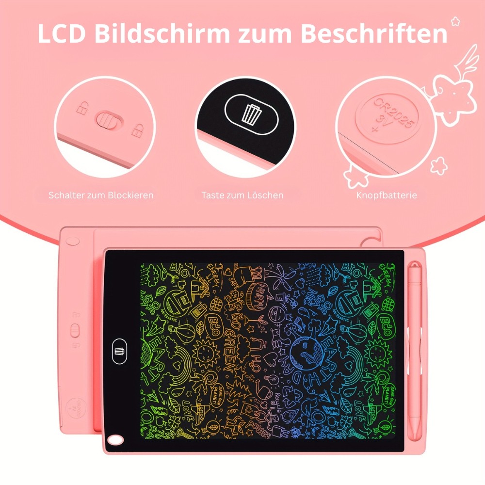 LCD Schreib- und Maltafel für Kinder (2er-Set)