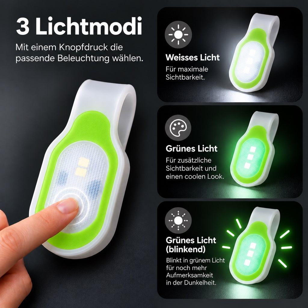 LED-Licht Clip für Schulsack, Kinderwagen, Jogging