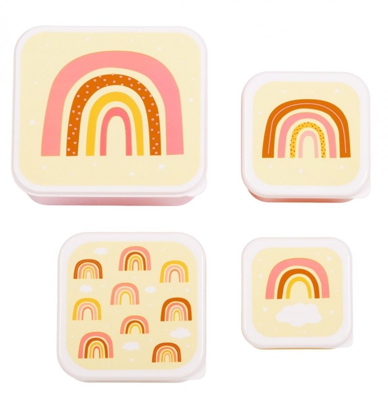 Lunchbox, 4er Set, Regenbogen