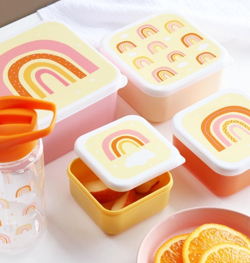 Lunchbox, 4er Set, Regenbogen