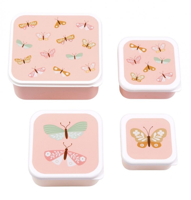 Lunchbox, 4er Set, Schmetterlinge