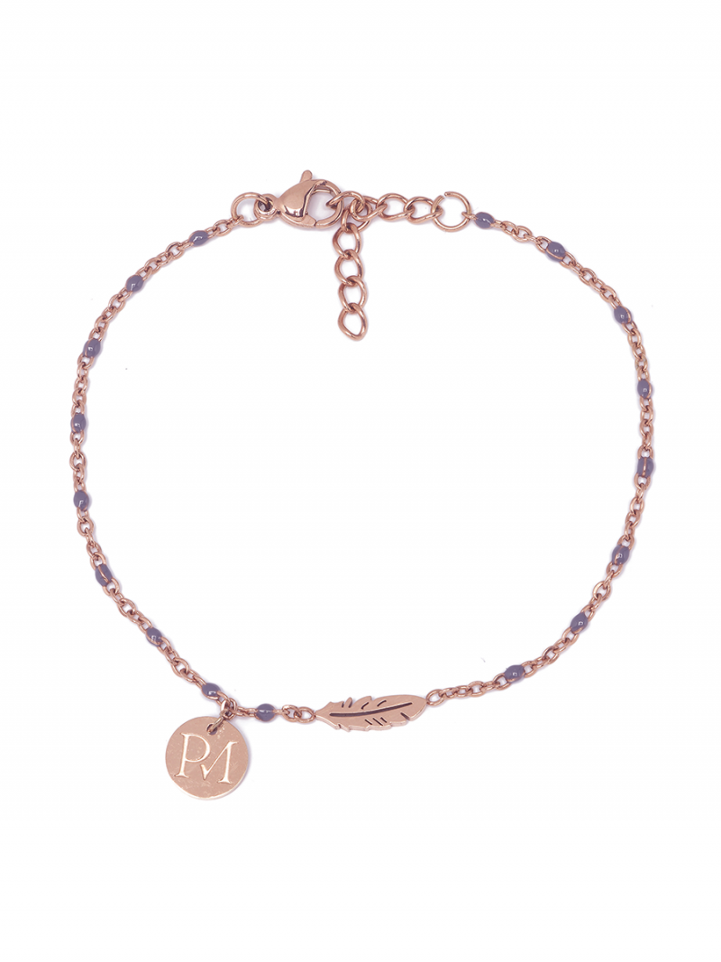 MAM Armband, Rosé Federn