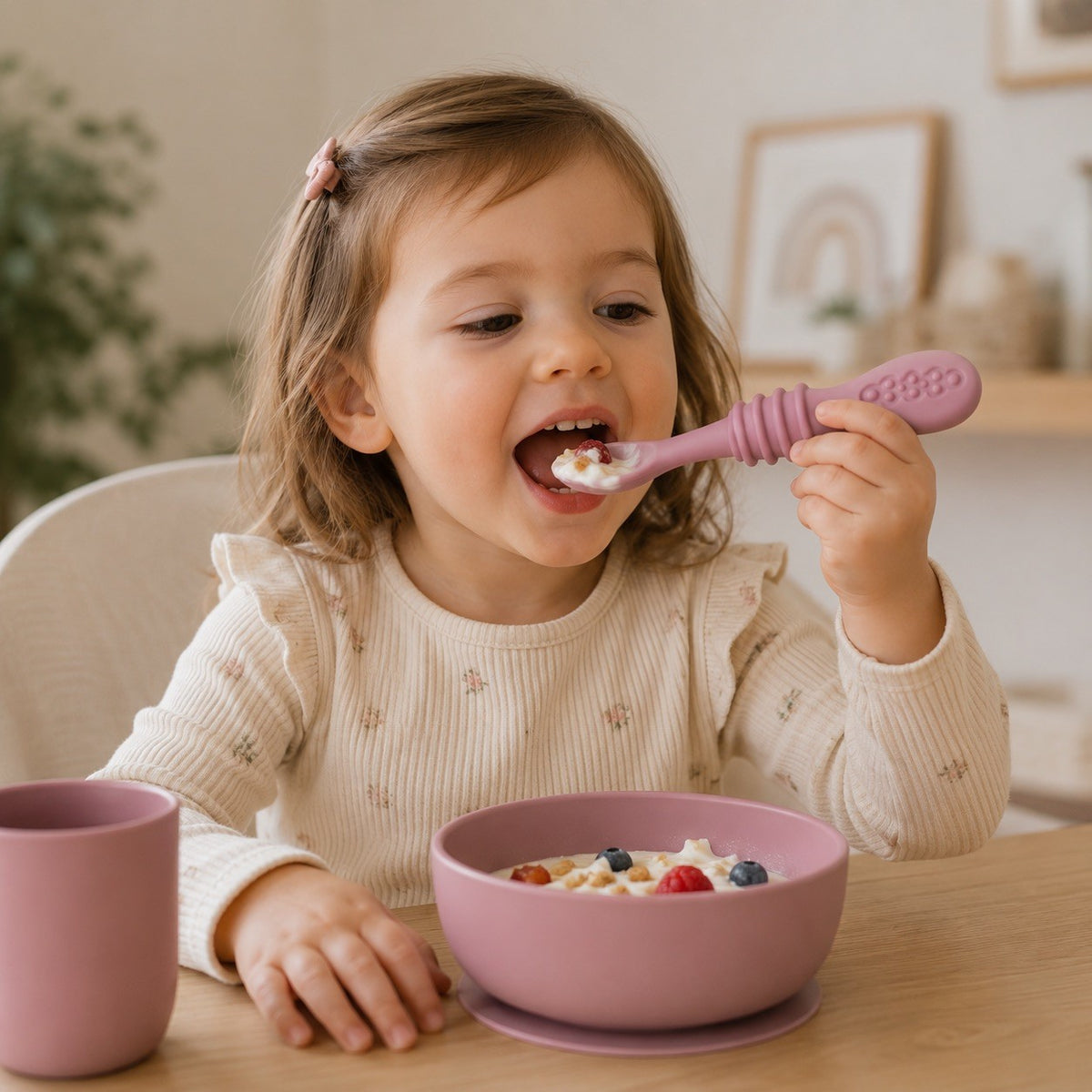 Silikon Babylöffel Set – 6 Stück weiche Lernlöffel