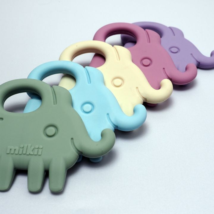 Silikon Beissring Elefant, Lilac
