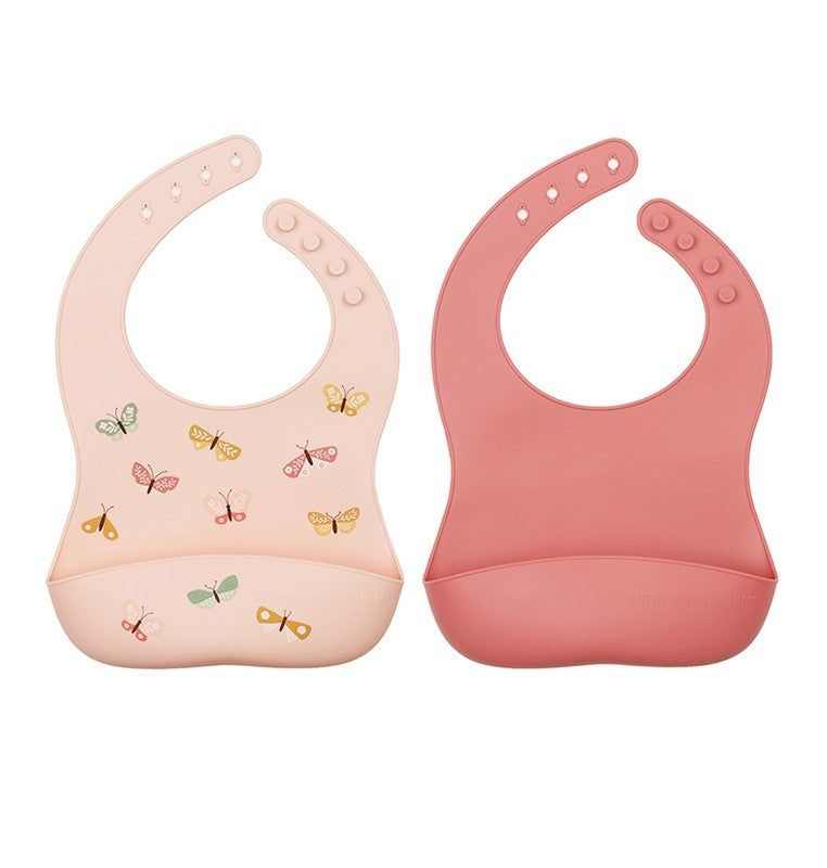 Silikon Esslätzchen 2er Pack, Schmetterlinge