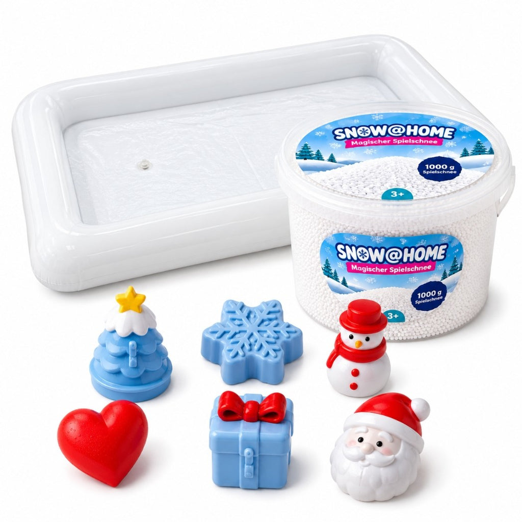 Snow@Home Spielschnee inkl. Förmchen und Spielunterlage