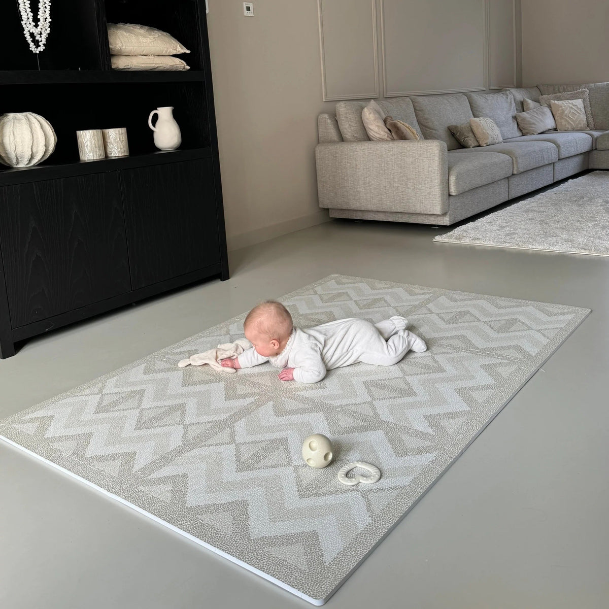 Spielmatte Kilim, Feather Grey