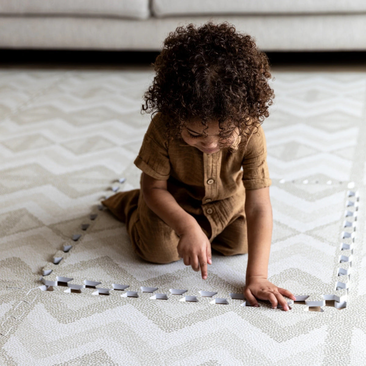 Spielmatte Kilim, Feather Grey