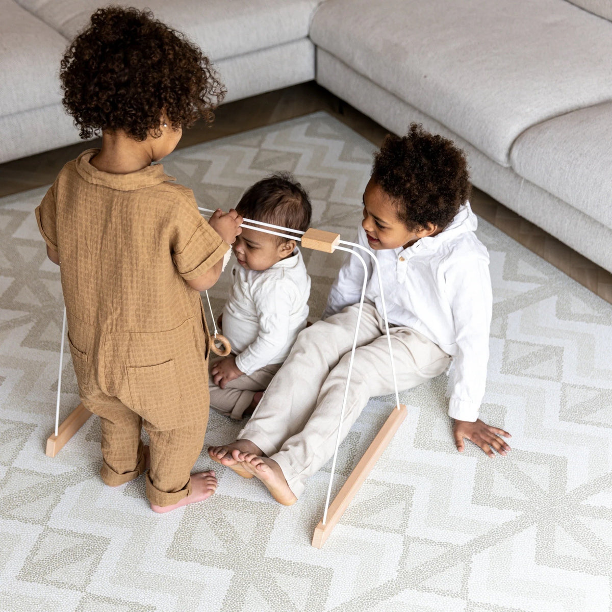 Spielmatte Kilim, Feather Grey