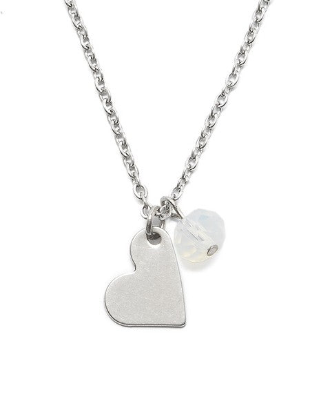 Steel Collection Halskette - Herz Silber