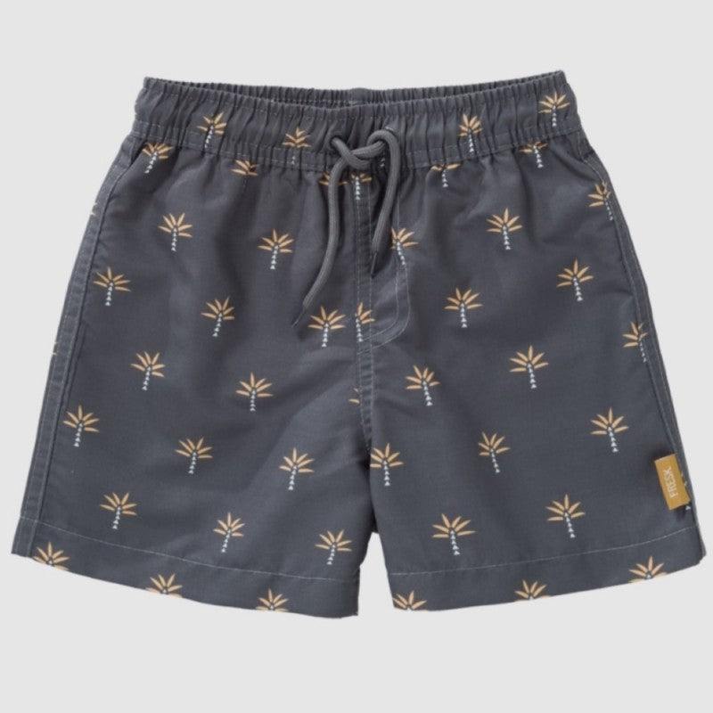 UV Badeshorts, Palmtree Steel Gray - 122-128 cm