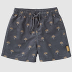 UV Badeshorts, Palmtree Steel Gray - 122-128 cm
