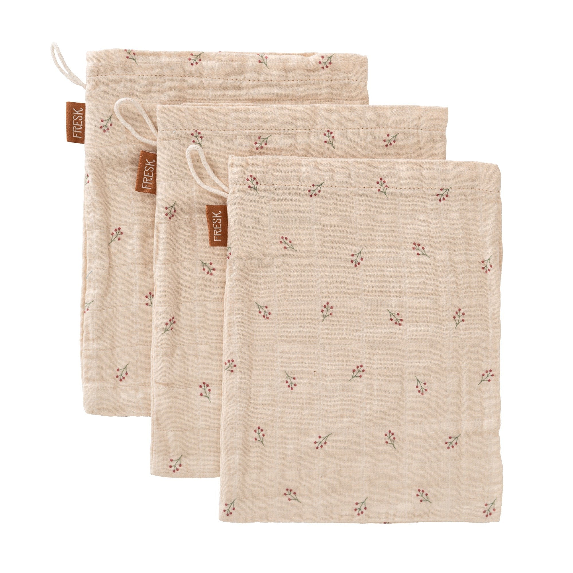 Waschhandschuhe (3er Pack), Berries